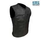 Gilet da moto in pelle da uomo Stechmoto ST 1170 BZM Custom Vintage e Café Race