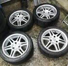 SMART 450 FORTWO BRABUS 1998-2007 staggered wheels with tyres need new paint.