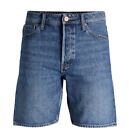 BERMUDA UOMO JACK & JONES BLU JEANS PANTALONCINI SHORTS