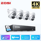 ZOSI 4K Kit Videosorveglianza PoE AUDIO 8CH 2TB NVR con 4X Telecamera PoE C225