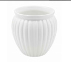 Vaso in ceramica Bianco Decorazione casa Giardino H14cm D 12,5