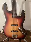 VINTAGE BASS GUITAR VJ74 MRSSB Jazz Bass [JACO  JAZZ]1/2 RRP !relic Fretted!one