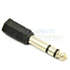 ADATTATORE AUDIO STEREO JACK PRESA 6,3MM GRANDE MASCHIO a 3,5MM FEMMINA