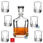 SERVIZIO WHISKY CAPITOL 7 PZ BORMIOLI DAL DESIGN VINTAGE DALLE LINEE SQUADRATE