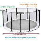 RICAMBI Trampolino Tappeto Elastico Rete Protezione Salto 185 245 305 366 427 cm