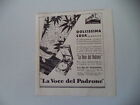 advertising Pubblicità 1931 GRAMMOFONO PORTATILE LA VOCE DEL PADRONE