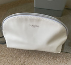 LANCOM Large White Cosmetic Case Makeup Bag 11in x 6in - Brand New