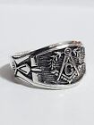 Anello Uomo Argento 925 massonico    araldica Ring Man Sterling Masdonic $