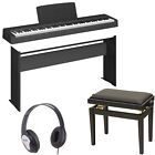 Yamaha P-145B Pianoforte digitale + L-100B supporto fisso legno + Panca + Cuffia