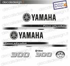 Adesivi motore marino fuoribordo Yamaha 300 cv 2017 white gommone barca stickers