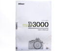 Nikon D3000 genuine user s manual. English.