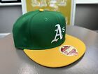 New Era 59FIFTY Oakland Athletics 1973 Logo History Green Fitted Hat Size 7 1/4