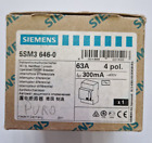 INTERRUTTORE DIFFERENZIALE PURO 4POLI 63A 300mA SIEMENS ART 5SM36460 NUOVO