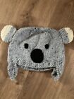 Comedy Hand Knitted Koala Hat With Ears Child Age 6+