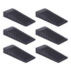 6Pcs Fermaporta in Gomma,Regolabile Ferma Porta Antiscivolo (Nero)