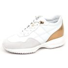E2934 sneaker donna white/bronze HOGAN INTERACTIVE scarpe H cucitura shoe woman