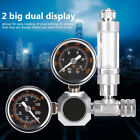 Aquarium CO2 Regulator Dual Gauge Display CO2 Pressure Gauge With Bubble