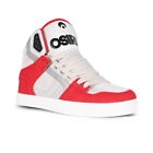 Osiris Clone High Top Shoes - White/Red/Navy