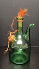 Vintage MCM Blown Glass Italian Wine Decanter With Ice Port