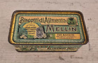 Vintage Scatola in Latta Pubblicitaria Biscotti di Alimento Mellin Anni 30