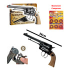 Pistola In Metallo Con MUnizioni 12 Colpi Revolver Cowboy West Giocattolo Gioco