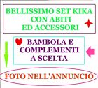 SET KIKA - BAMBOLA, ABITI, SCARPE ED ACCESSORI