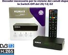 Humax  HD-2022T2 Digimax T2, Decoder digitale terrestre DVB-T2, telecomando 2in1