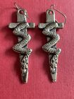 Snake On Sword Earrings