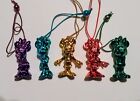 DISNEY MINNIE MOUSE NEON METALLIC CHARMS CHUPA CHUPS FIGURINES SET COLLECTIBLES