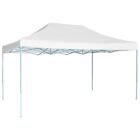 Gazebo Professionale Pieghevole 3x4m Acciaio Bianco