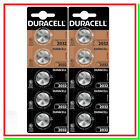 10 Pile Batterie DURACELL 2032 Pila Bottone CR2032 CR 2032 Litio Lithium 3 volts