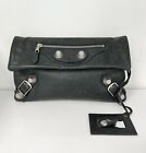 Balenciaga Anthracite Envelope Motorcycle Clutch