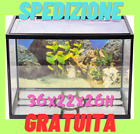 Acquario in Vetro coperchio Colore Nero 20 litri Completo Di Accessori 36X22X26H