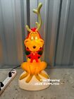 Christmas Lighted Blow Mold Outdoor Decor Grinch Max With Antler Dr. Seuss, 24in