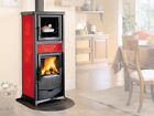 STUFA A LEGNA NORDICA ROSSELLA PLUS CON FORNO 8 kW 229 m³ BORDEAUX