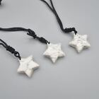 White Howlite Gemstone Star Pendant - 3cm