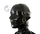 BLACK LATEX HOOD CONDOM SHEATH MASK BONDAGE FETISH KINK HANDMADE ZIPPER S L