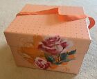 Good Quality Empty Orange Pink Rose Gift/Storage Box Measures 23cm X 20cm X 16cm