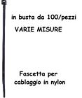 Fascetta per cablaggio in nylon colore NERO confezione 100/pezzi