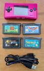 Nintendo GameBoy Micro Pink Handheld Console + 4 Games