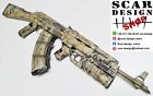 AK47  ASG AEG rifle, airsoft, softair, camo, custom. SCAR design