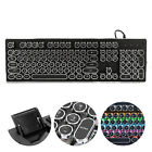 (black) Steampunk Retro Mechanical Wired Keyboard 104 Keys Gaming