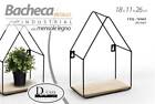 BACHECA CASETTA CASA MENSOLA DA PARETE SCAFFALE METALLO Nero LEGNO 18*11*26cm