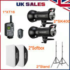 2PCS Godox SK400II 800w Studio Flash Strobe Light+XT-16 Trigger+Softbox Stand UK