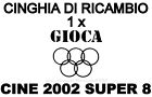 ★CINGHIA DI RICAMBIO MOTORE 1 x CINE PROIETTORE GIOCA CINE 2002 SUPER 8 mm★