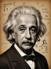 Exclusive Albert Einstein Canvas – Modern Art, 60x40 cm, Hand-Signed - Unique!