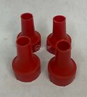 LOTTO DI 4 TAPPI PER TANICA IN PLASTICA  ROSSO DIAM MAX 5,5CM MIN 2,5CM