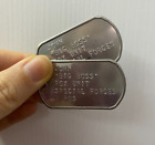 Dog Tags Piastrine Militari Inox con incisione BIG BOSS Metal Gear