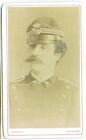 700-Cdv Albumin Carte de Visite Uniform 15° cap mustaches ph Berardo Savigliano