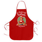 Grembiule rosso cucina Regina del Natale, chef regalo PERSONALIZZATO NOME!